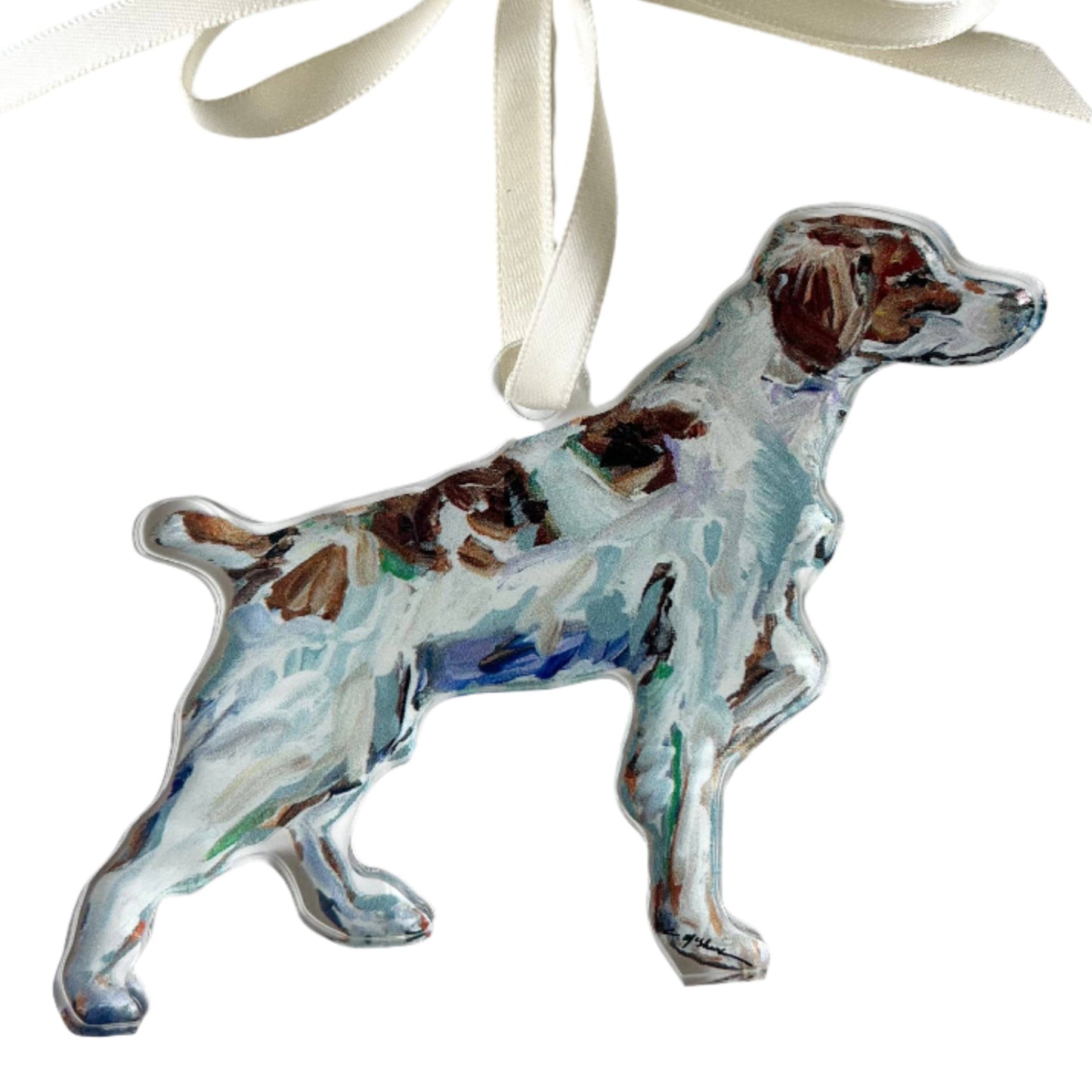 Acrylic Ornament: Brittany Spaniel