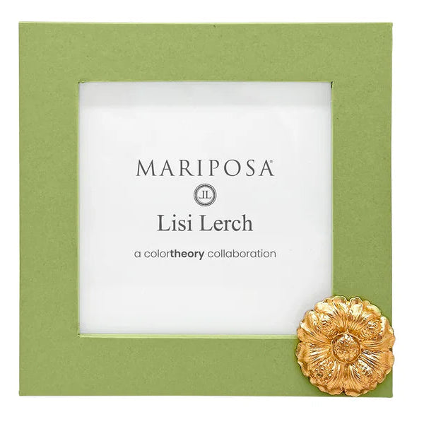 Mariposa Flower Meadow Green 4x4 Frame