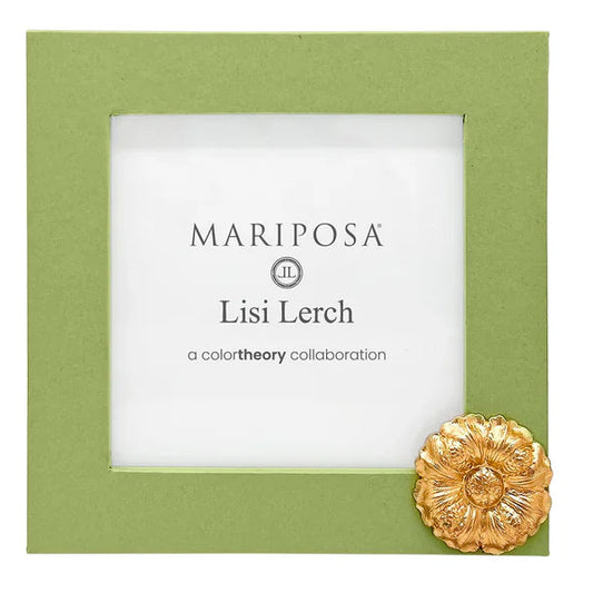 Mariposa Flower Meadow Green 4x4 Frame