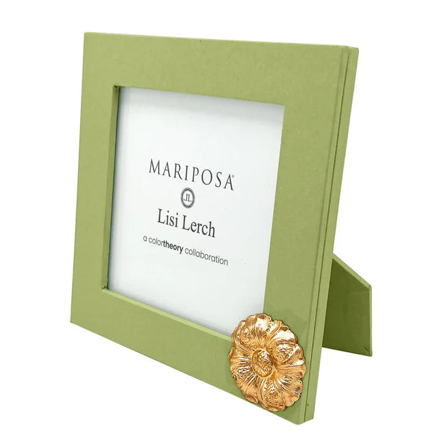 Mariposa Flower Meadow Green 4x4 Frame