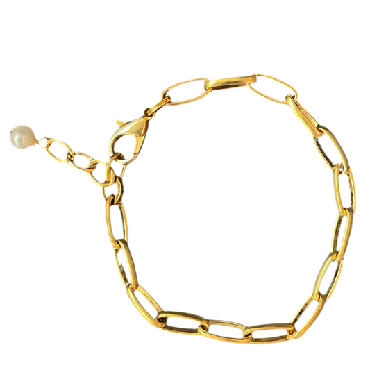 Small Gold Chain Link Bracelet