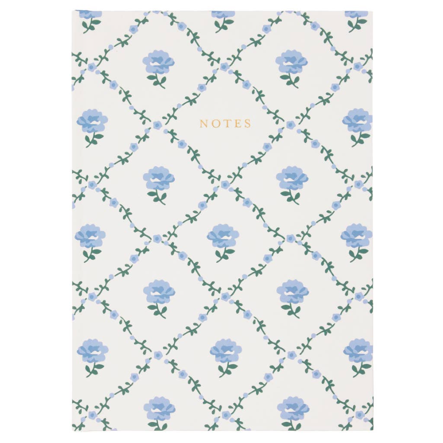 Laura Ashley Blue Hydrangea Flower Trellis Journal