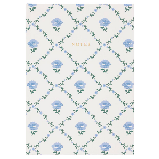 Laura Ashley Blue Hydrangea Flower Trellis Journal