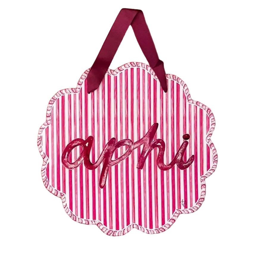 Sorority Scalloped Acrylic Door Hanger