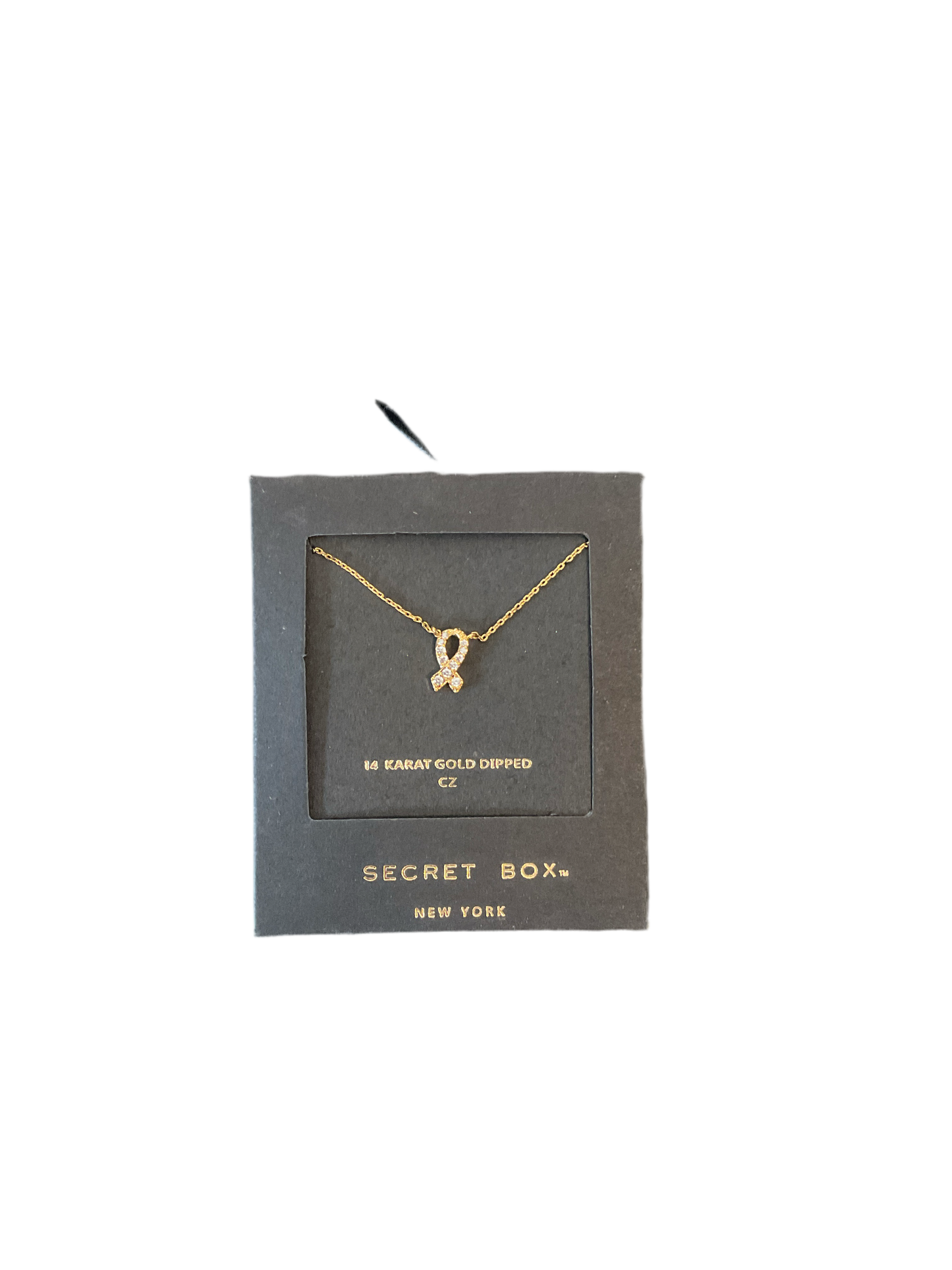Boxed Necklace Gold Ribbon