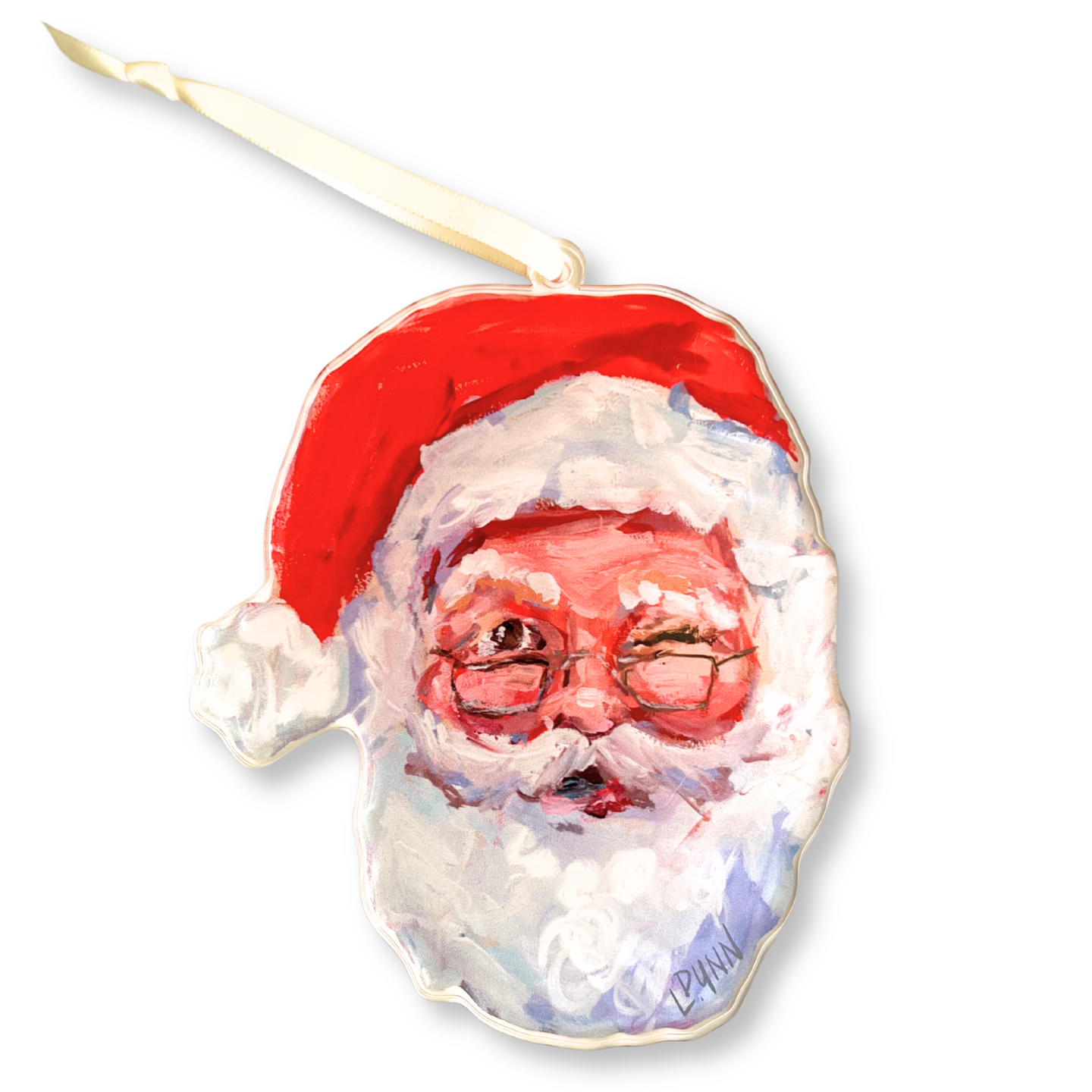 NAUGHTY OR NICE SANTA ORNAMENT