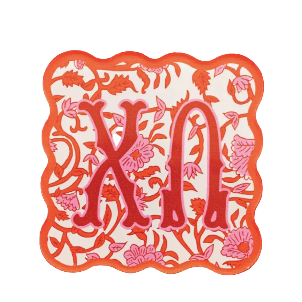 Sorority Scalloped Acrylic Coasters