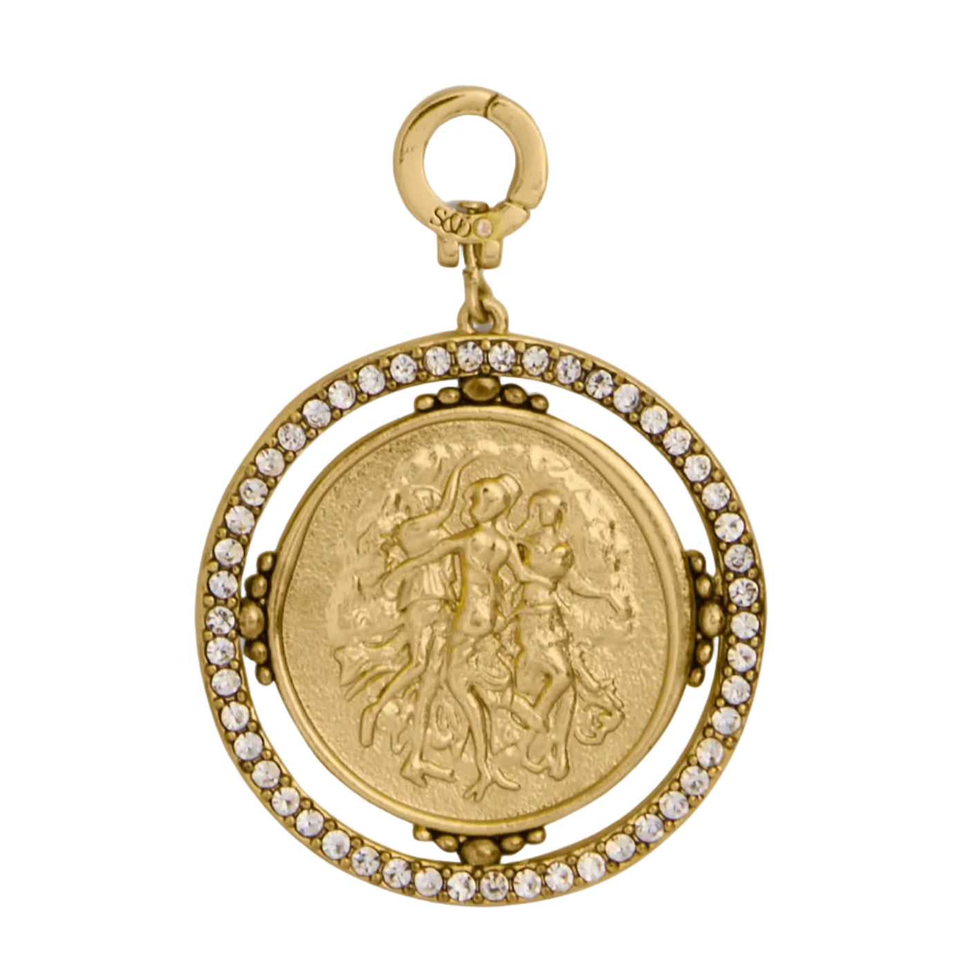 Stella & Dot Three Graces Tatum Gold and Pavé Charm