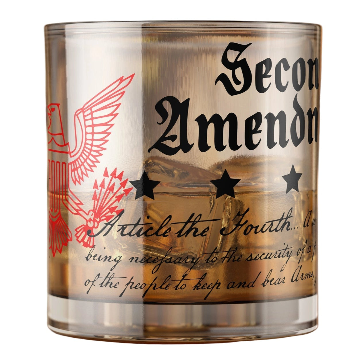 2nd Amendment Rocks Glass
