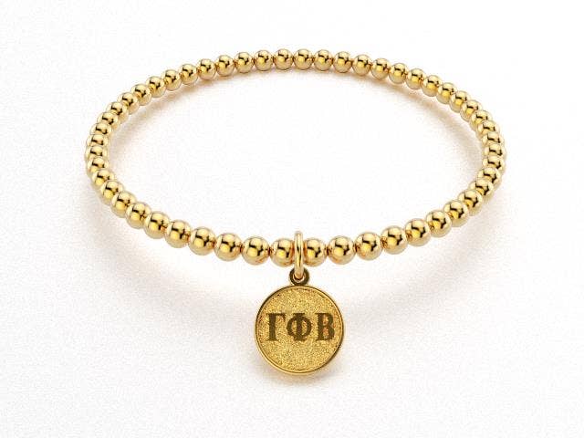 Gamma Phi Beta Gold Bead Bracelet