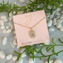 Load image into Gallery viewer, Initial Deco Open Locket Pendant Necklace
