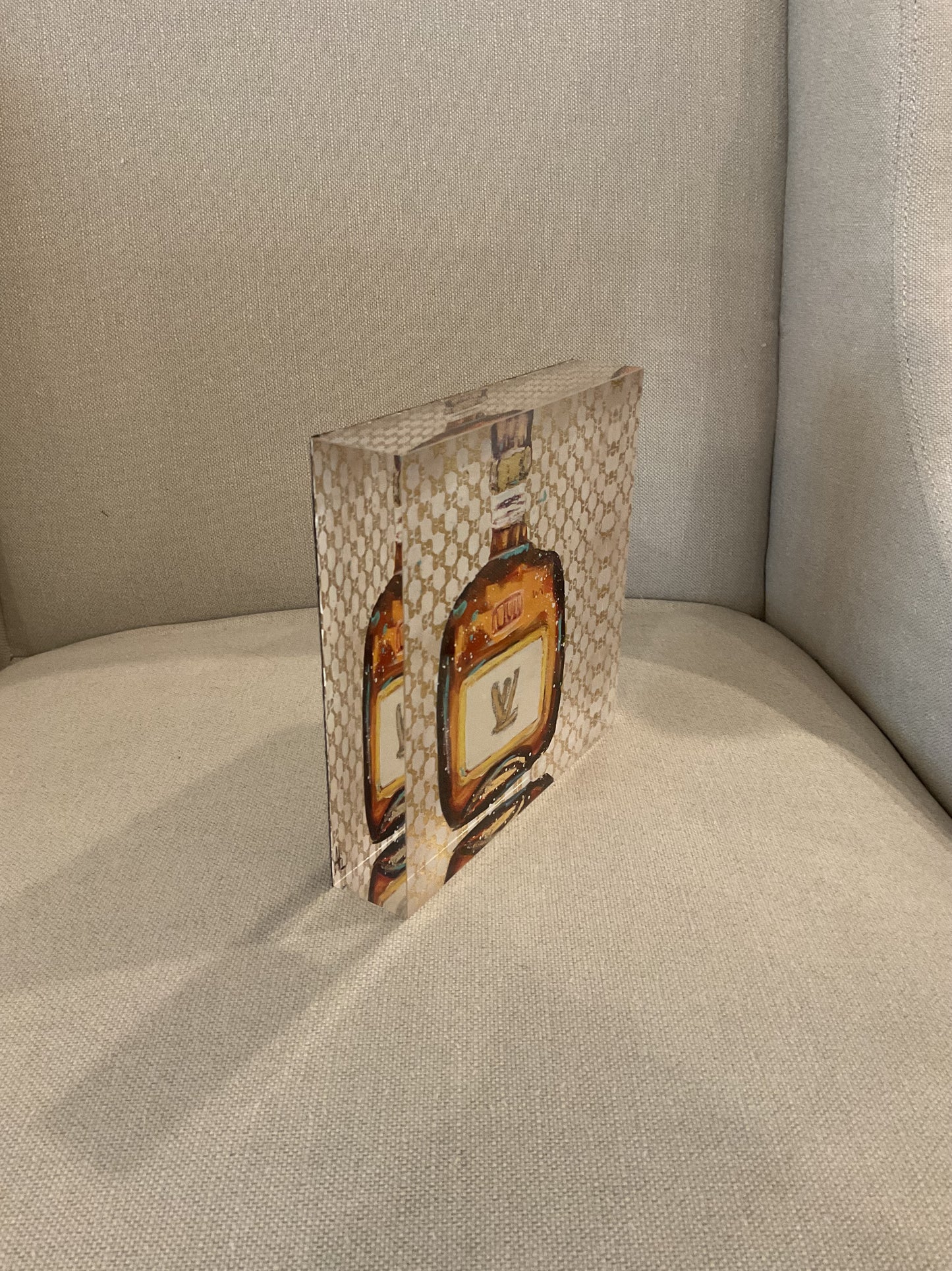 Cognac LV Acrylic Block