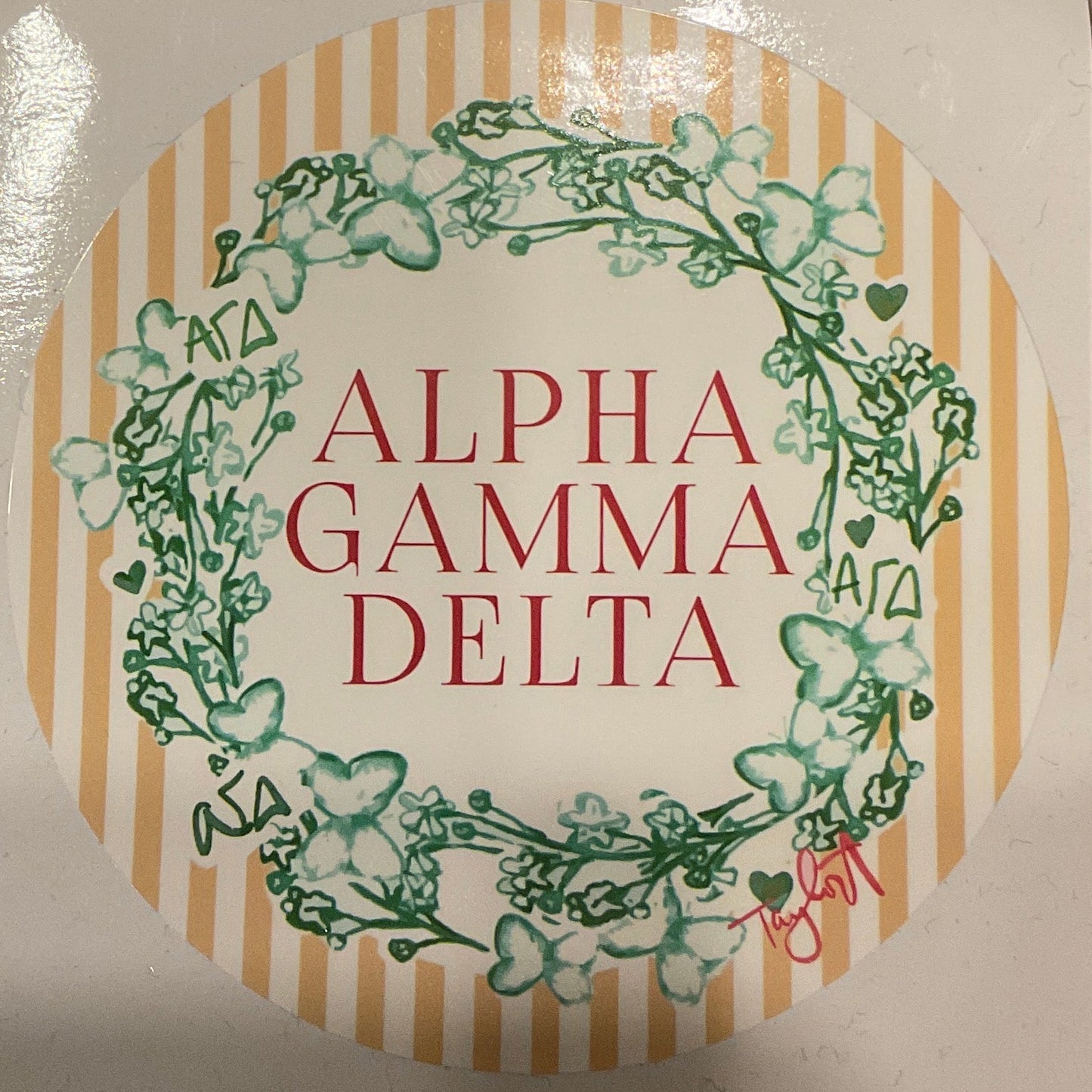 Sorority Round Sticker