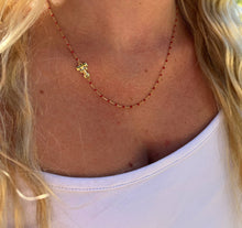 Load image into Gallery viewer, The College Logo Necklace: Side Set Logo on Enamel Bead Necklace
