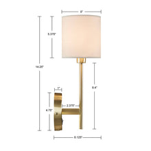 Load image into Gallery viewer, [Set of 2] Wall Light Sconce, Gold Base
