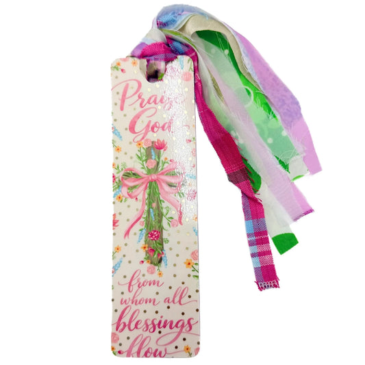 Floral Bow Cross Tassel Bible Bookmark