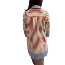 Load image into Gallery viewer, Red Striped Dress with Powder Blue banding
