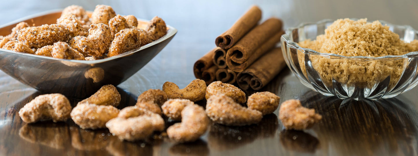 6 oz Jar of Sugar & Spice Coated Cashews
