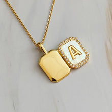 Load image into Gallery viewer, Initial Deco Open Locket Pendant Necklace
