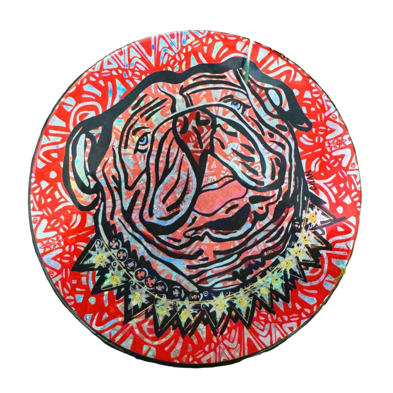 Sparkly Dawg Face Button