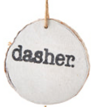 Load image into Gallery viewer, 4&quot; Santa&#39;s Reindeer Disc Ornament
