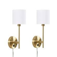 Load image into Gallery viewer, [Set of 2] Wall Light Sconce, Gold Base
