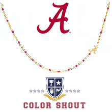 Load image into Gallery viewer, The College Logo Necklace: Side Set Logo on Enamel Bead Necklace
