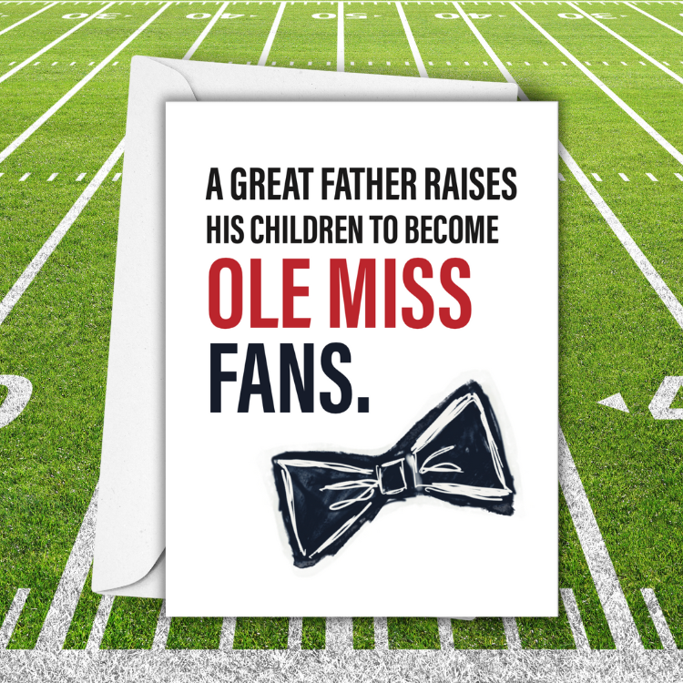 Ole Miss Themed Father's Greeting Card