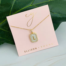 Load image into Gallery viewer, Initial Deco Open Locket Pendant Necklace
