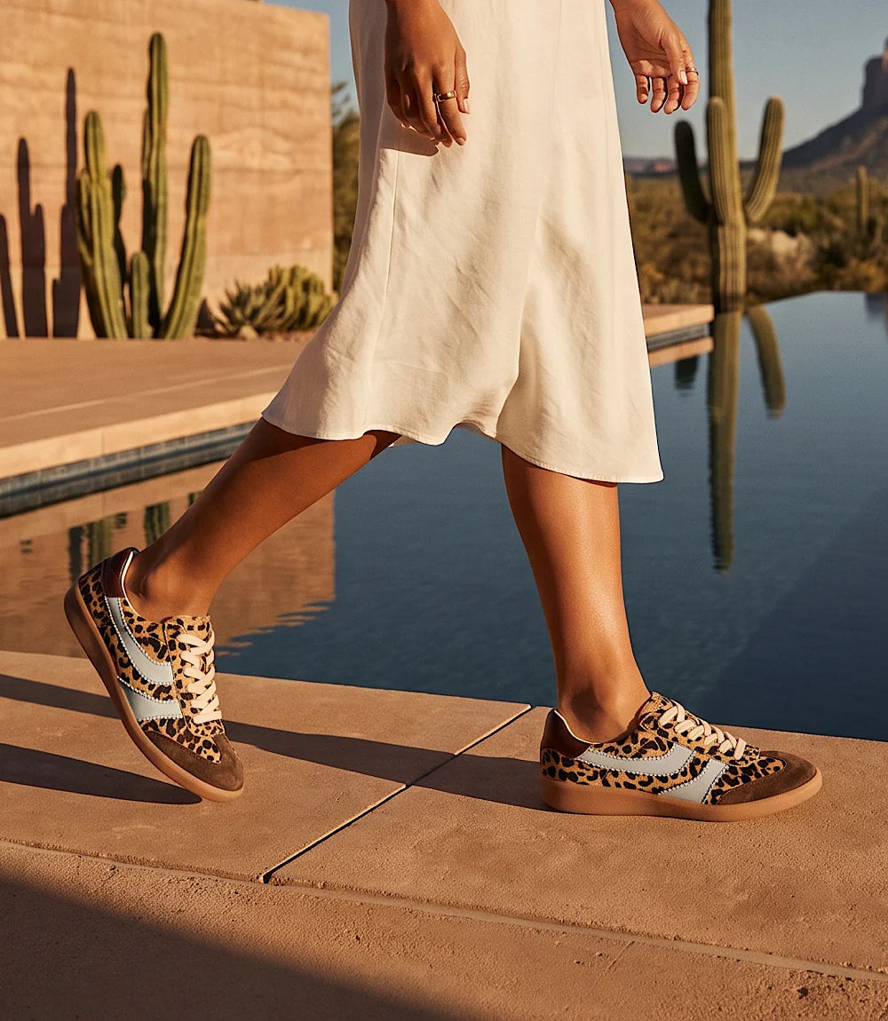 Dolce Vita Merit Leopard Calf Hair Sneakers
