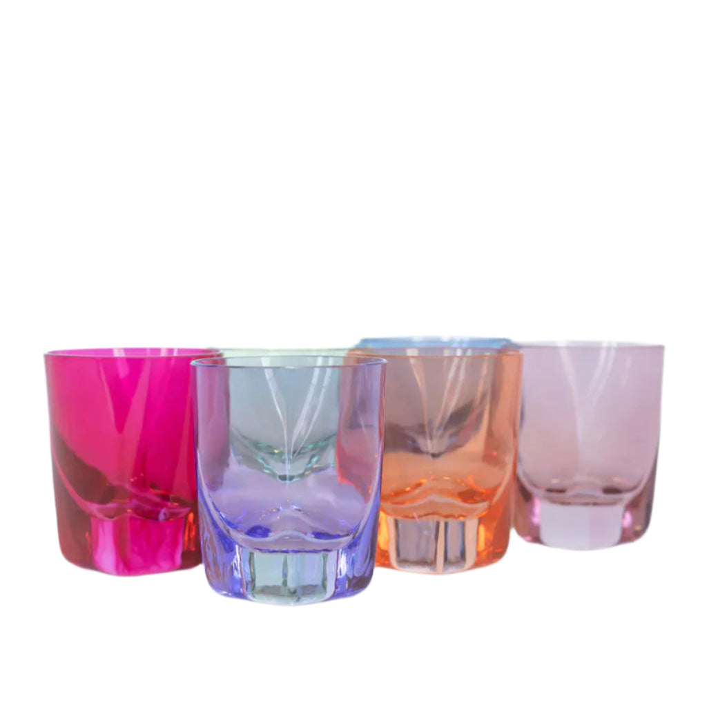 Estelle Colored Glass Shot Glasses - Set of 6