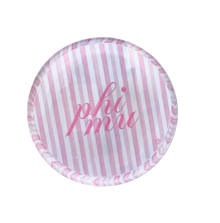Sorority Round Striped Coaster
