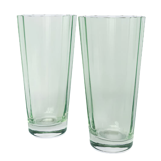 Estelle Colored Glass Mint Green Sunday High Balls - Set of 2