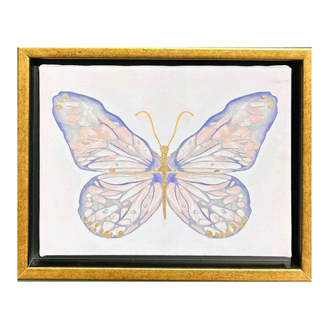 Framed Blush Butterfly Canvas