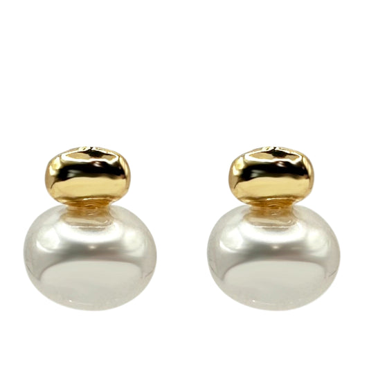 Pearl + Gold Earrings