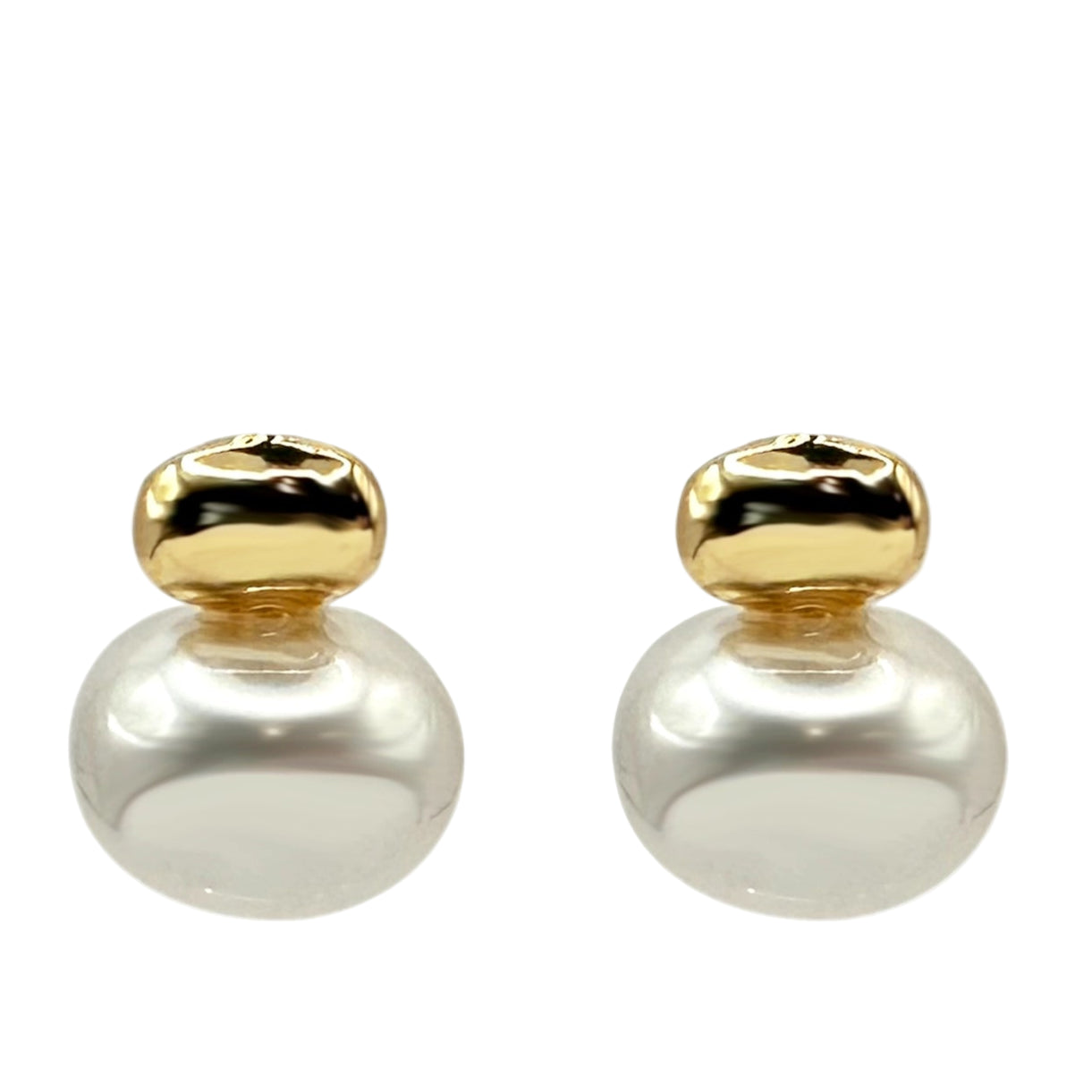 Pearl + Gold Earrings