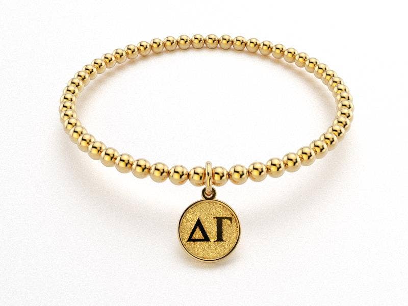 Delta Gamma Gold Bead Bracelet