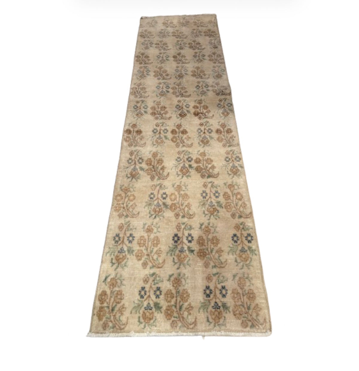 Vintage Oushak Runner- Botanical Ivory
