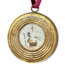 Load image into Gallery viewer, Round Framed Nativity Ornament
