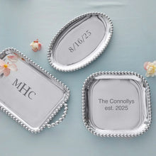 Load image into Gallery viewer, Mariposa Pearled Oval Platter
