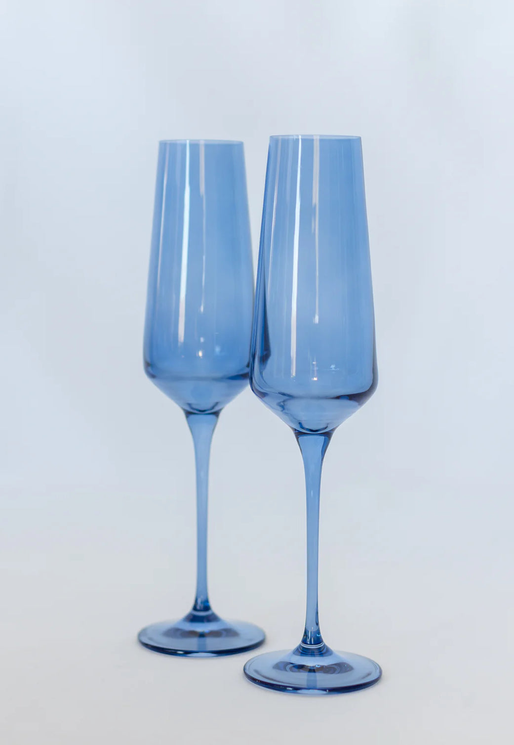 Estelle Colored Glass Cobalt Champagne Flute - Set of 2