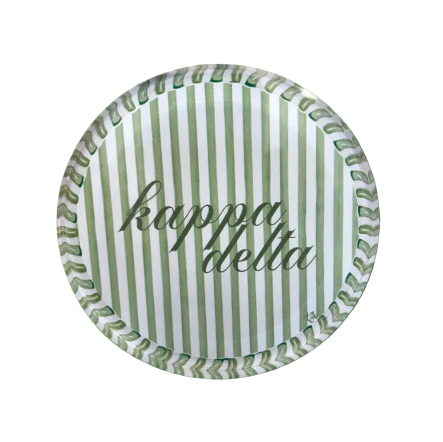 Sorority Round Striped Coaster
