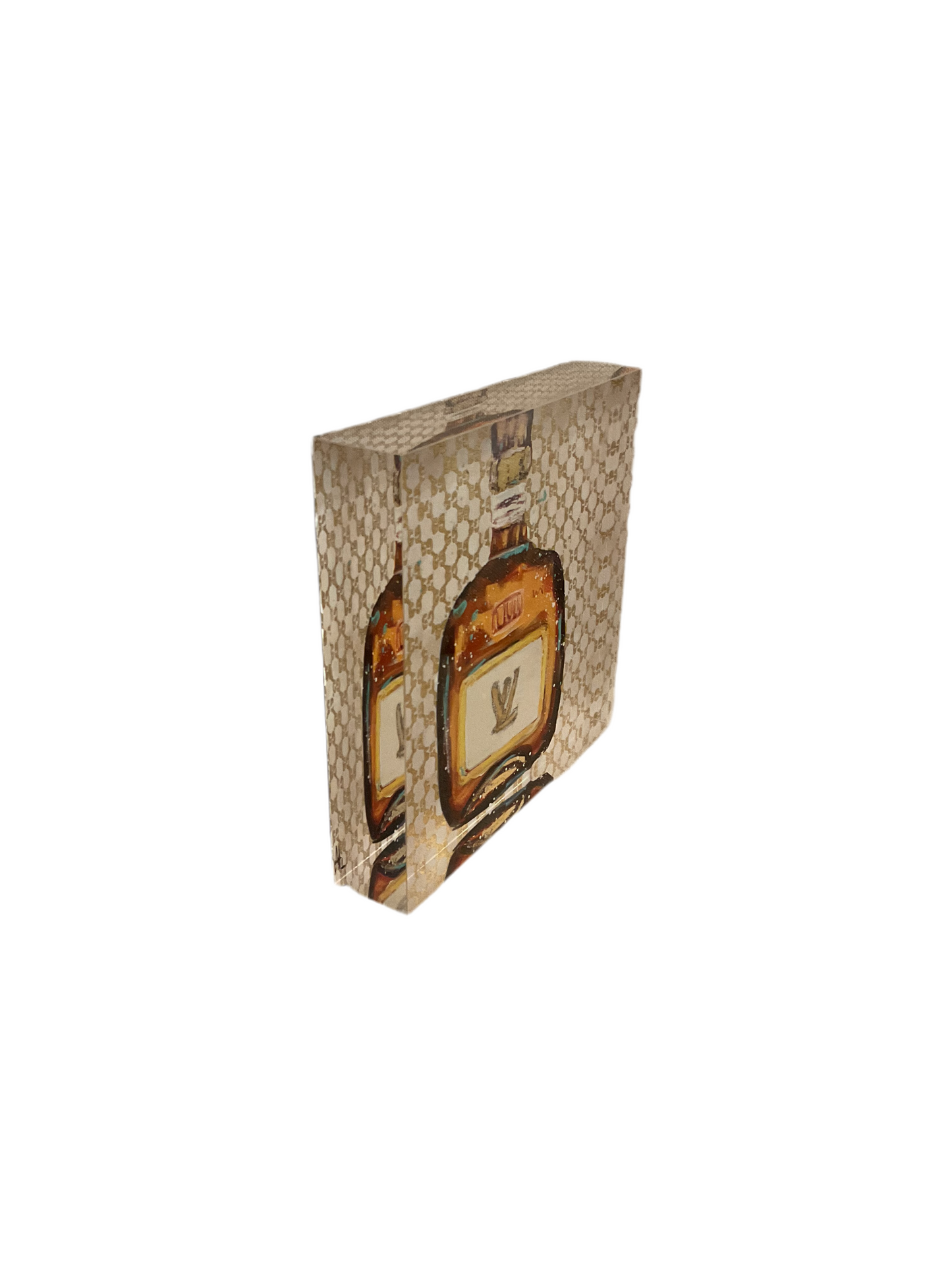 Cognac LV Acrylic Block