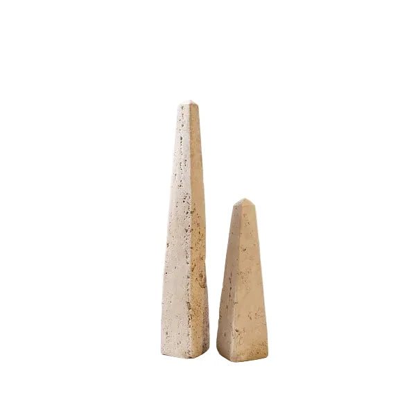 Travertine Obelisk Large Beige