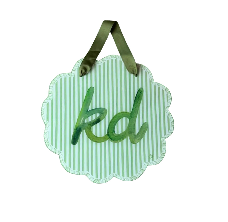 Sorority Scalloped Acrylic Door Hanger