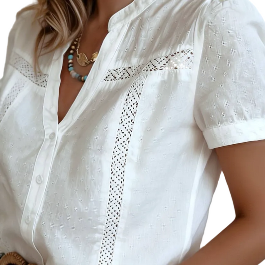 French Western Ecru Lace Top