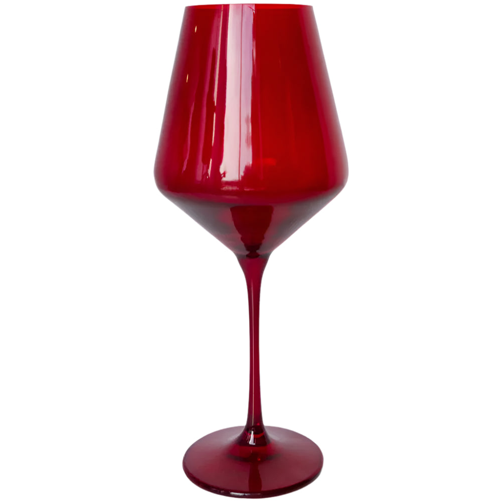 Estelle Colored Glass Red Wine Stemware