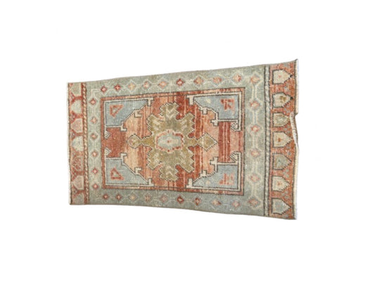 Vintage Oushak Rug - Coral Dessert