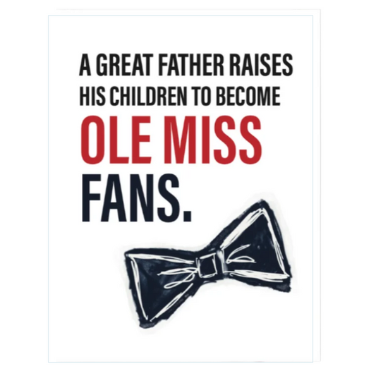 Ole Miss Themed Father's Greeting Card