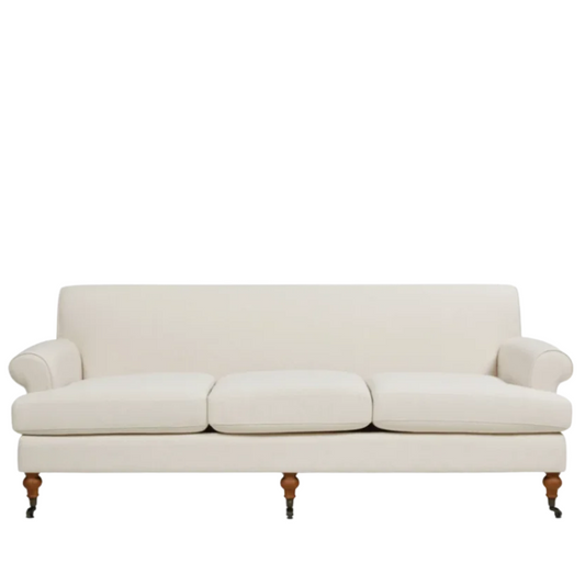 White Tight Back Sofa